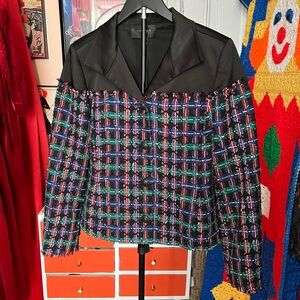 Carlisle Black and Multicolor Tweed Women's Jacket